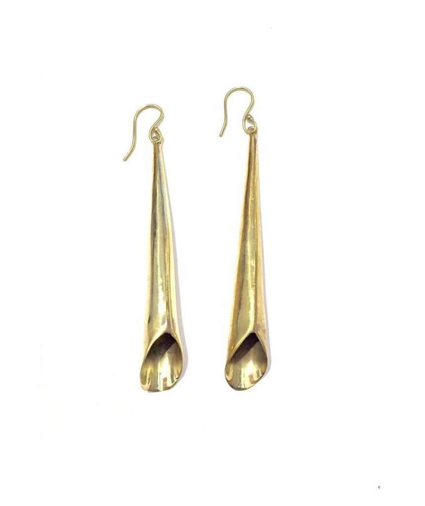 Timeless Flute Earrings in Gold and Silver Finish - Elegant Design, Hypoallergenic Material, 6cm and 9cm Lengths - Jewelry & Watches - Bijou Her -  -  - 