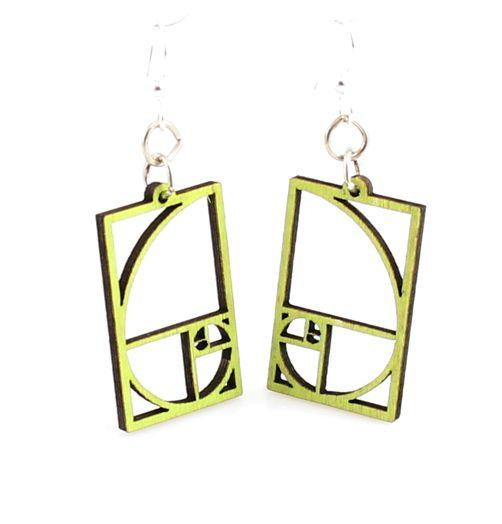 Sustainable Wood Blossom Earrings - Hypoallergenic Ear Wires - Lime Green - Made in USA - Earrings - Bijou Her -  -  - 