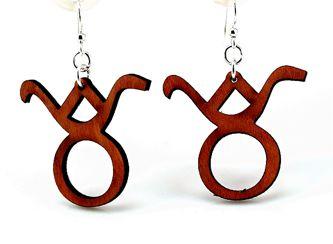 Sustainable Taurus Earrings | Hypoallergenic Wood Ear Wires | Made in USA - Earrings - Bijou Her -  -  - 