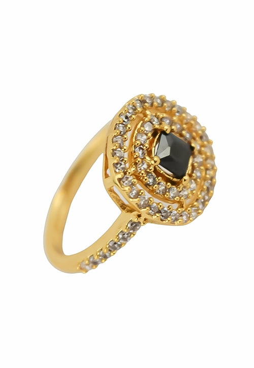 Zirconia-Embellished Golden Maldives Ring - Sustainable and Adjustable - Jewelry & Watches - Bijou Her - Color -  - 