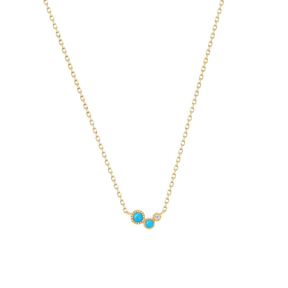 INS Wind Turquoise Clavicle Chain Geometry - 0 - Bijou Her - Color - style - 