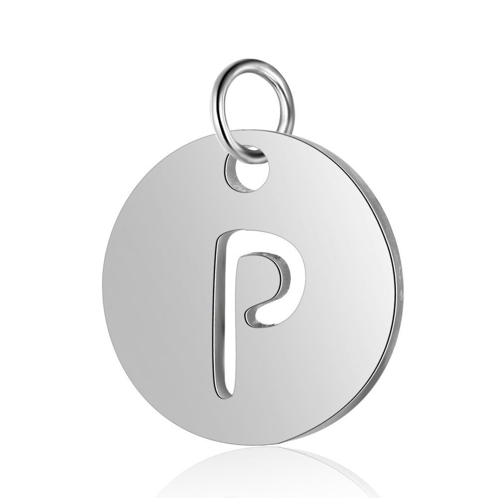 Titanium Steel Hollow Letter Pendant - 0 - Bijou Her - style -  - 