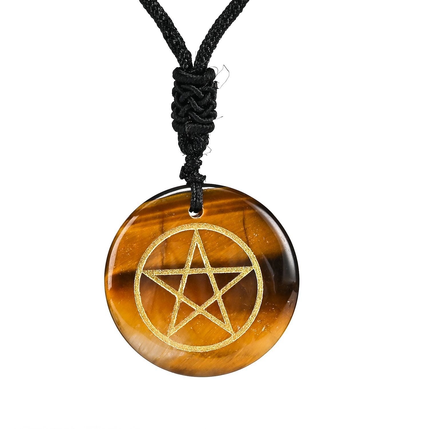 Natural Amethyst Ancient Egyptian Pentacle Necklace - 0 - Bijou Her - style -  - 