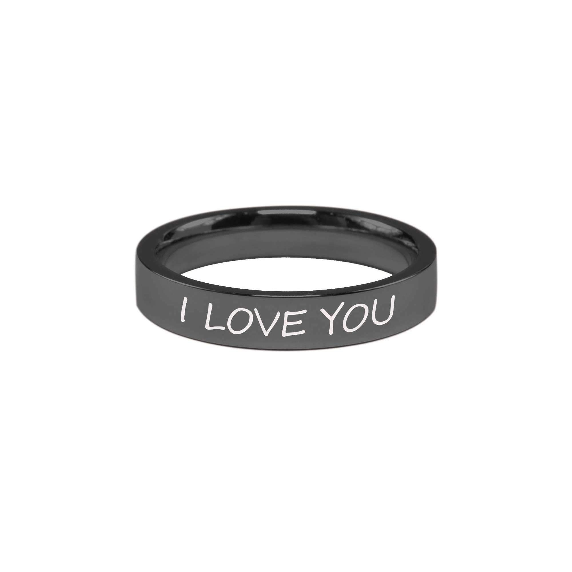 Inspirational Stainless Steel Ring - Comfort Fit, 4mm Width - Jewelry & Watches - Bijou Her -  -  - 