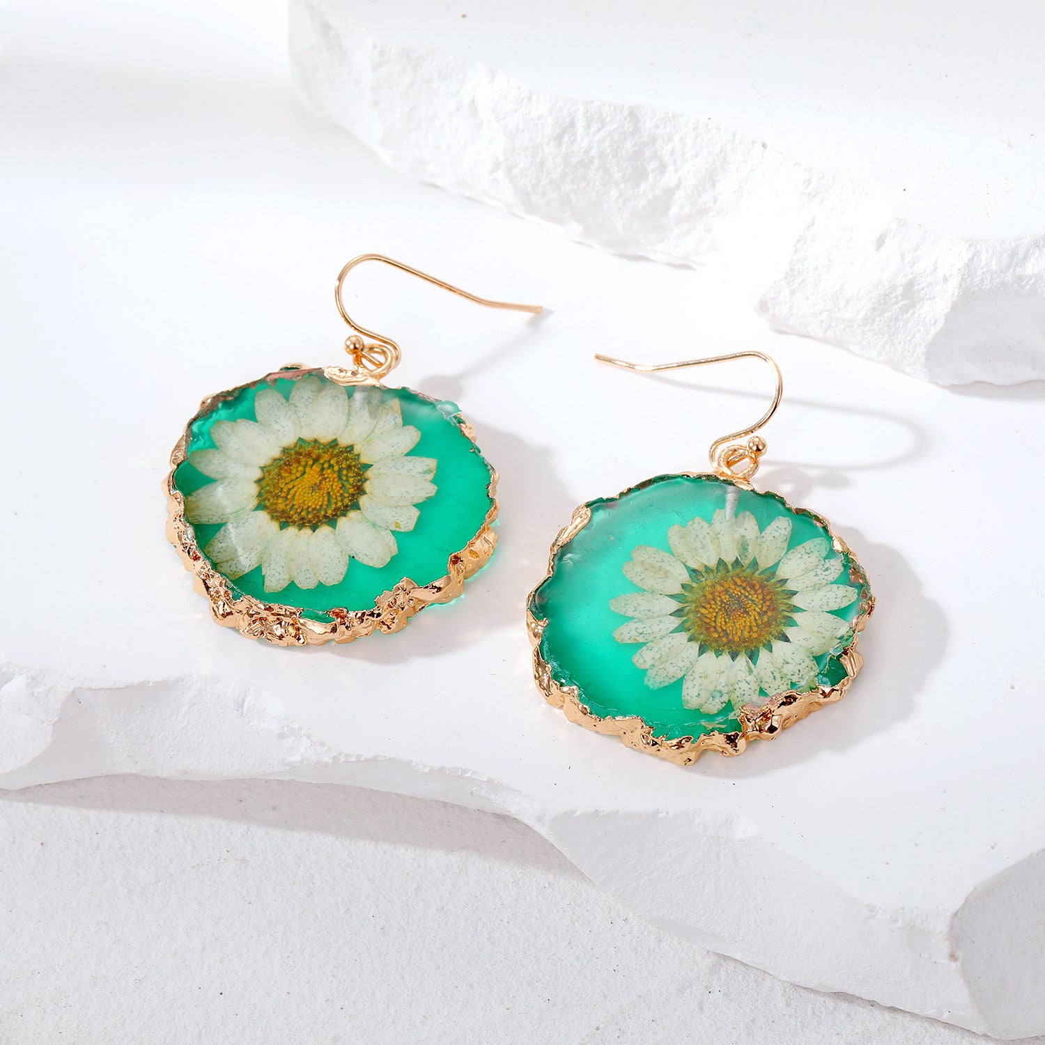 Original Daisy Dry Flower Earrings - 0 - Bijou Her -  -  - 