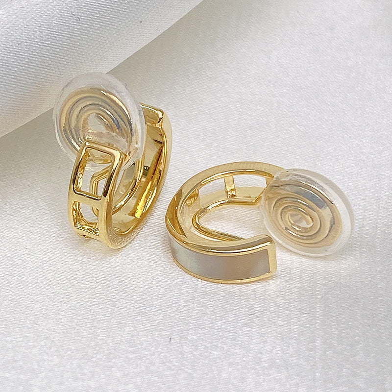 High-grade Simple Fritillaria Circle Earrings - 0 - Bijou Her -  -  - 