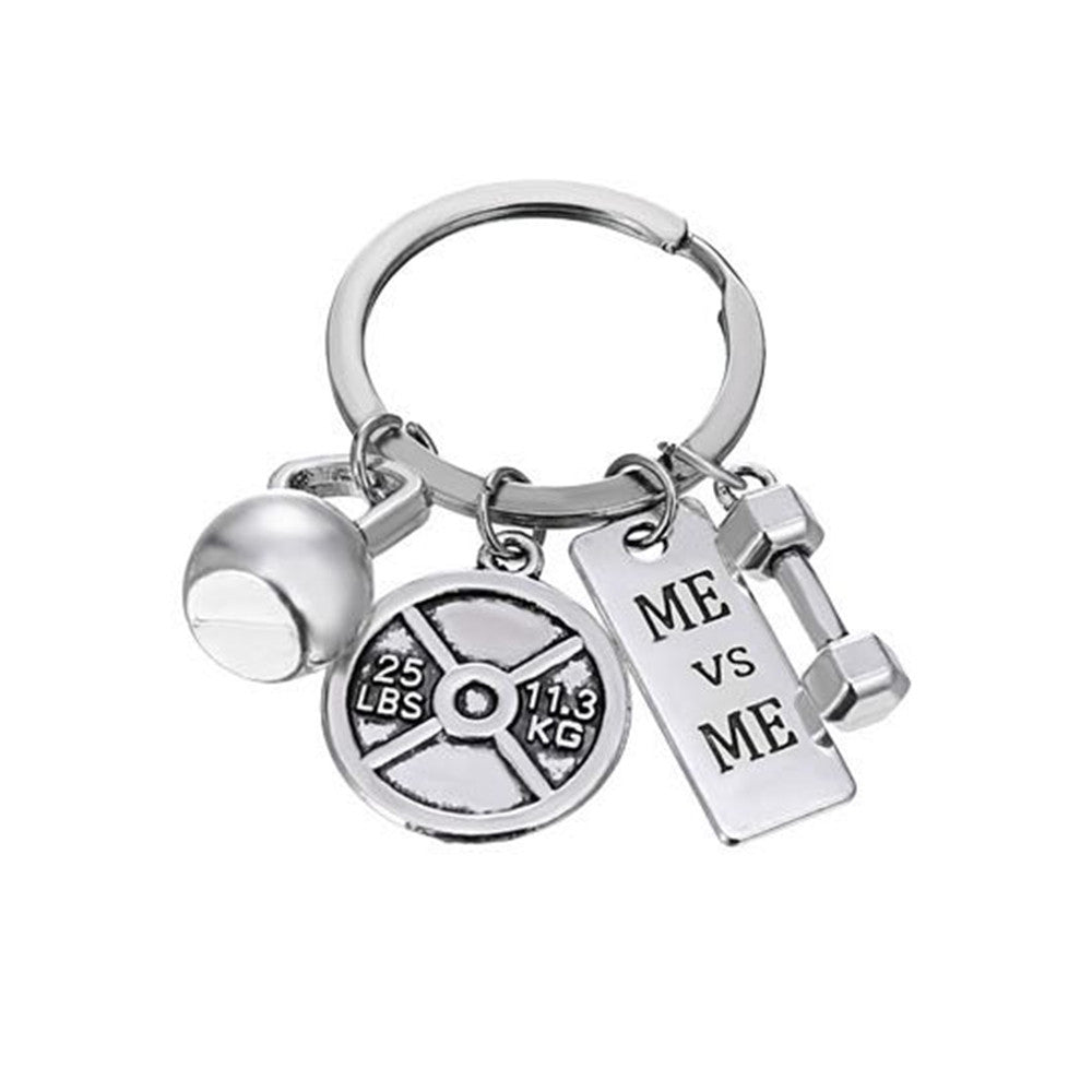 Men And Women Fashion Sports Power Dumbbell Barbell Kettlebell Keychain - 0 - Bijou Her - Color -  - 