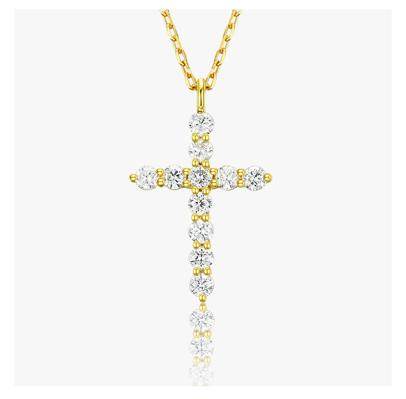 Women's Diamond Cross Necklace - 0 - Bijou Her -  -  - 