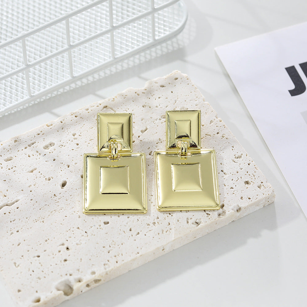 Stylish And Simple Metal Geometric Irregular Earrings - 0 - Bijou Her -  -  - 