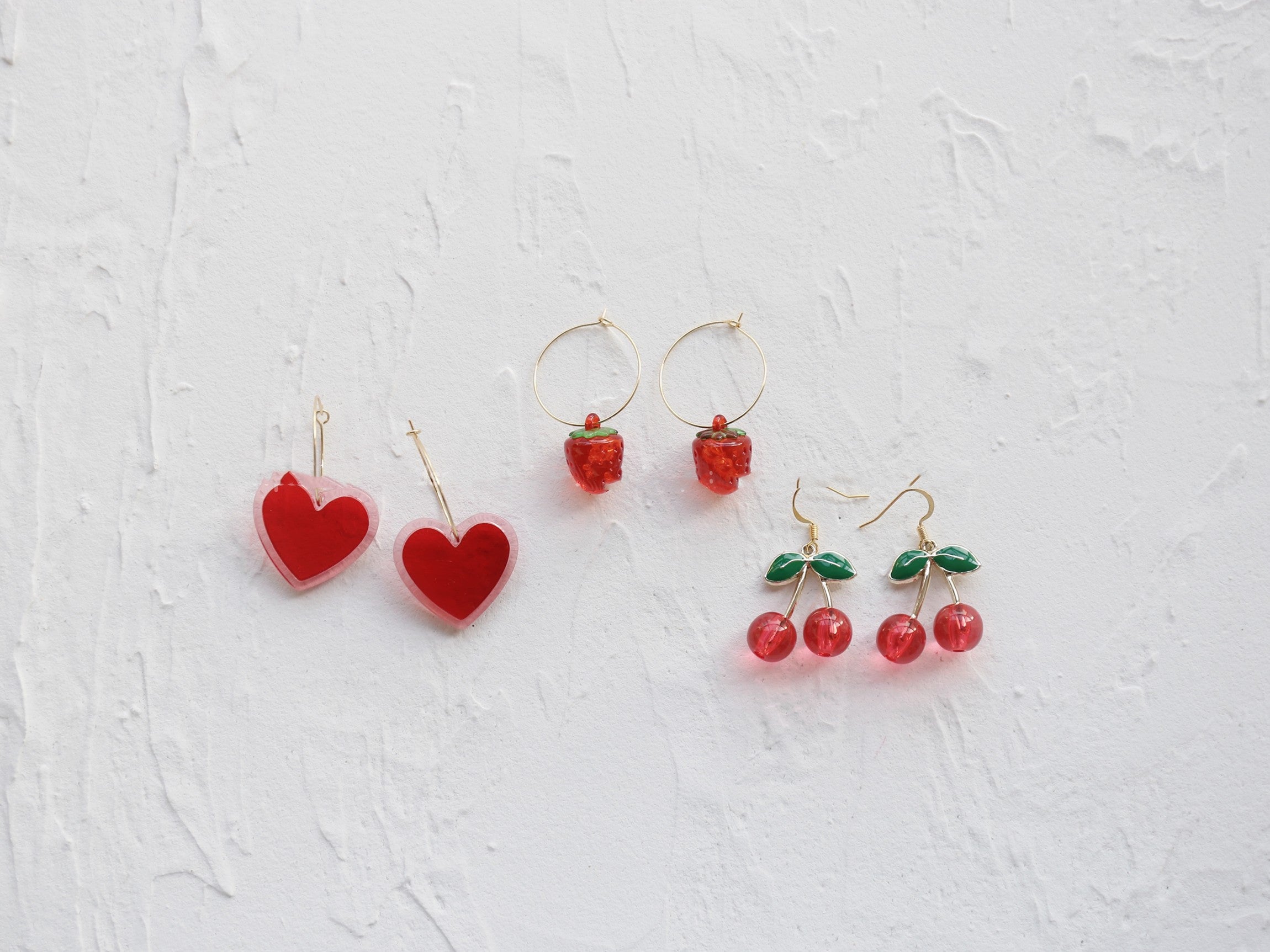 Lovely Sweet Girl Cherry Strawberry Earrings - 0 - Bijou Her -  -  - 