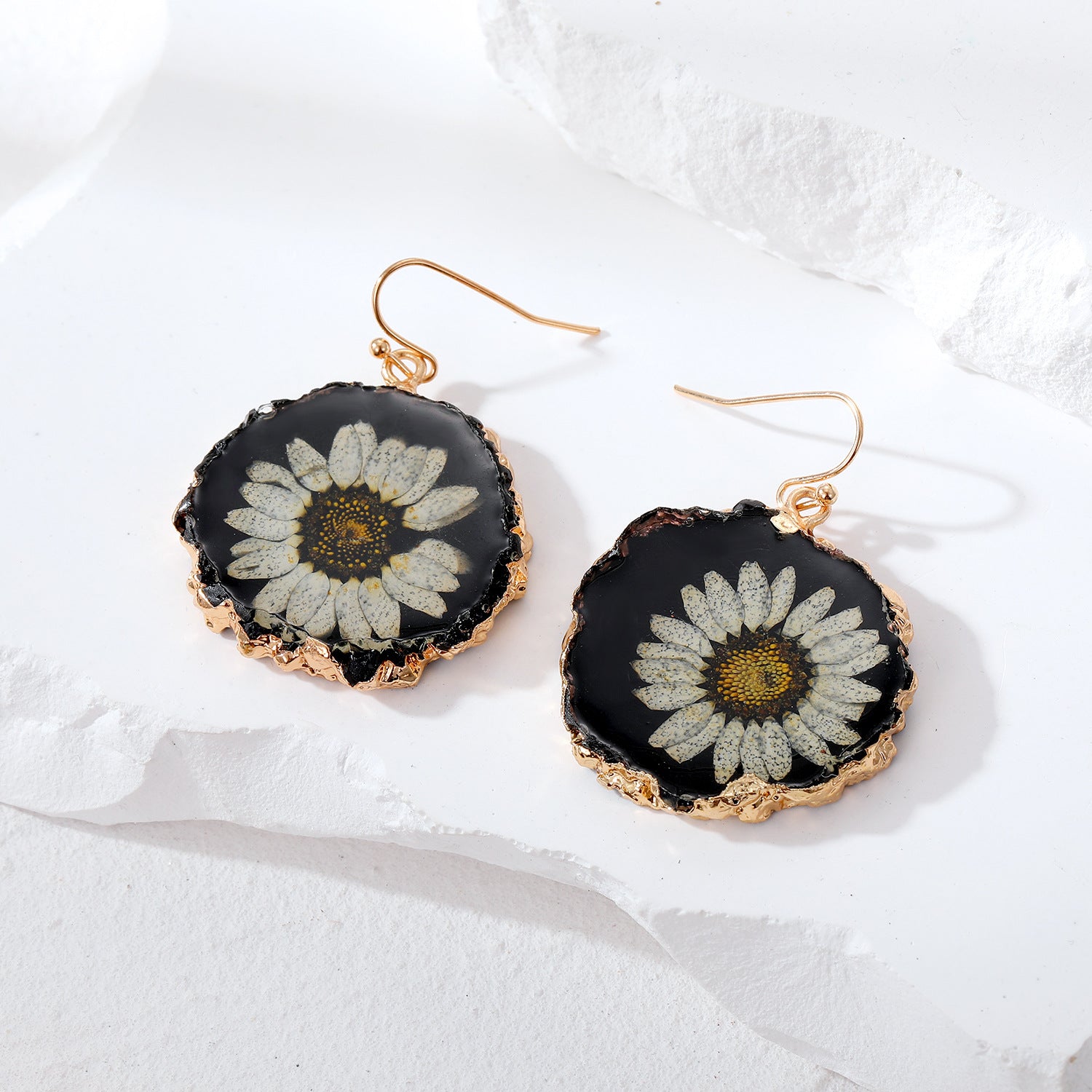 Original Daisy Dry Flower Earrings - 0 - Bijou Her - Color -  - 