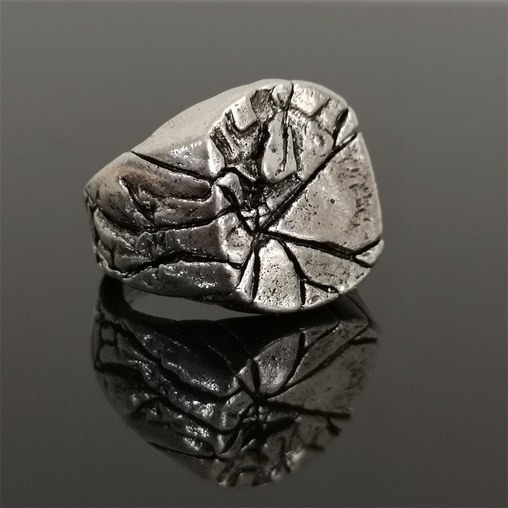 Vintage Jewelry Ring Alloy Cracked Hand Jewelry - 0 - Bijou Her -  -  - 