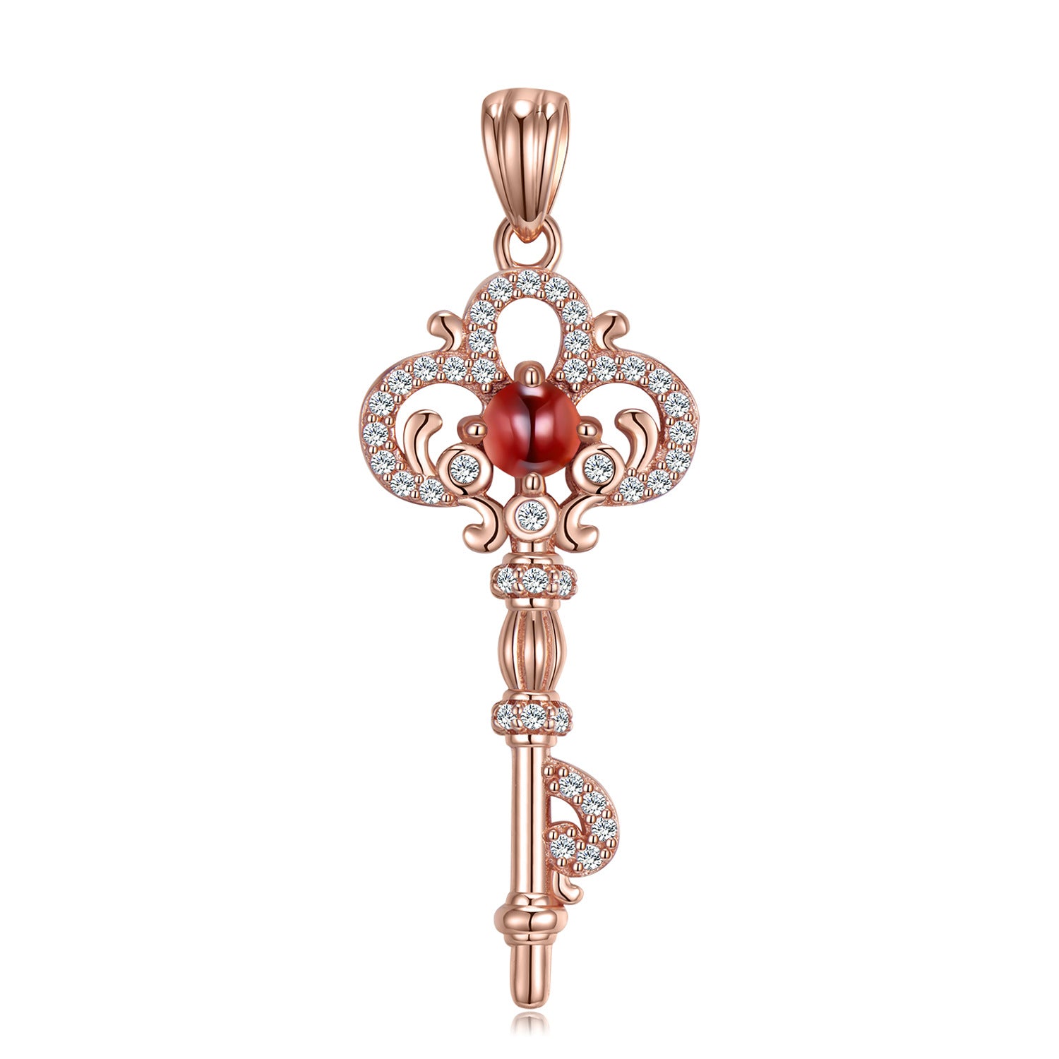 Pendant Women's Natural Garnet Necklace - 0 - Bijou Her - Color - Purity - 