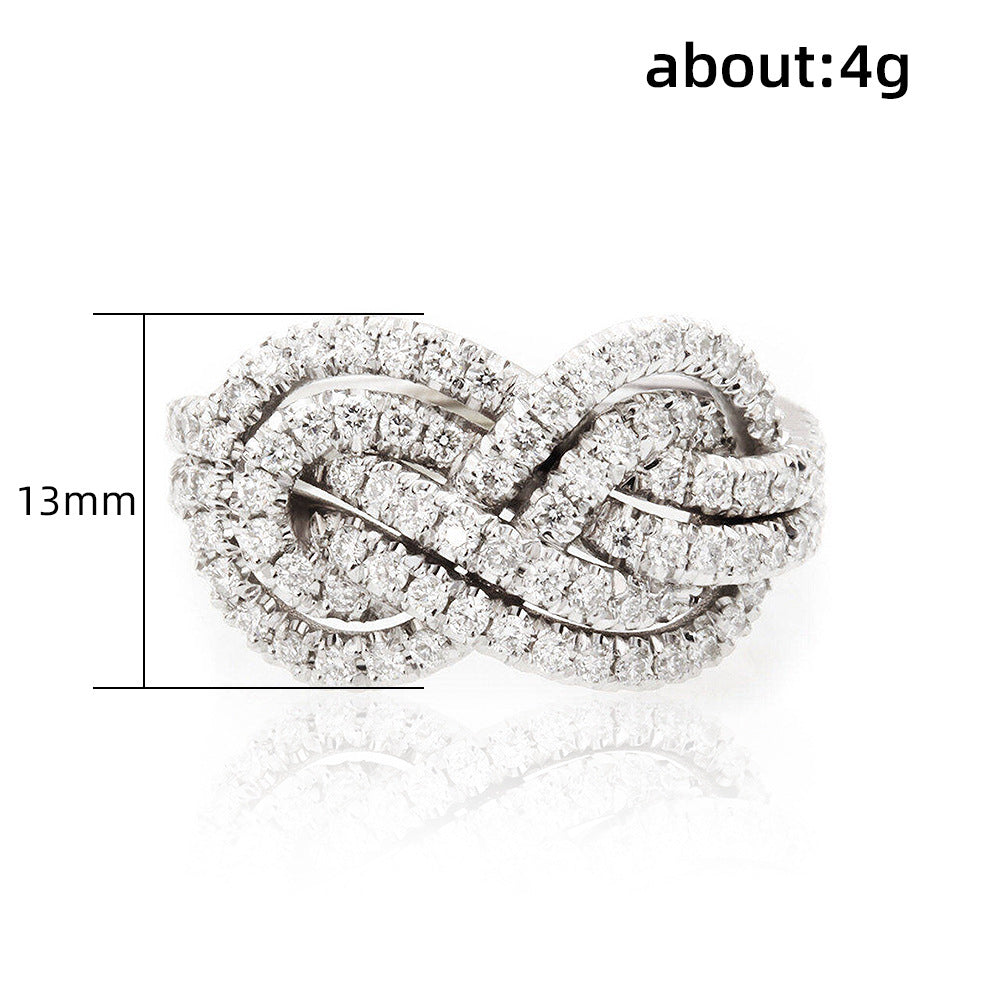 Women's Temperament Fashion Cross Knot Ring - 0 - Bijou Her -  -  - 