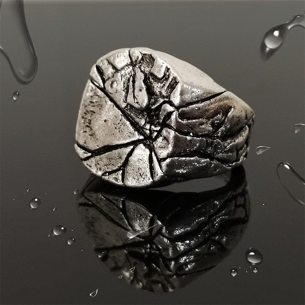 Vintage Jewelry Ring Alloy Cracked Hand Jewelry - 0 - Bijou Her -  -  - 