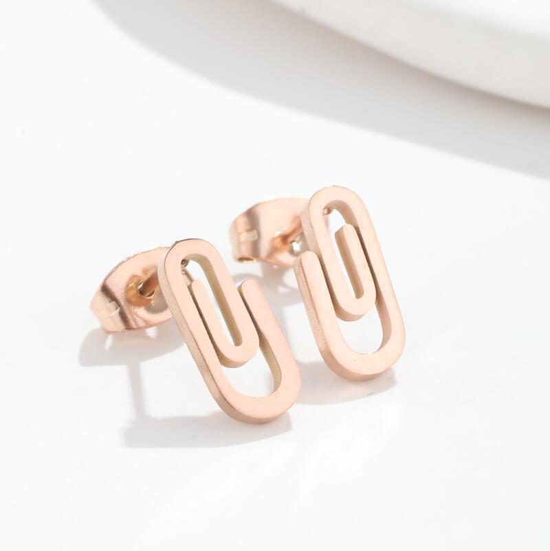Stainless Steel Clip Ear Studs Geometric Simple Women Earrings - 0 - Bijou Her -  -  - 