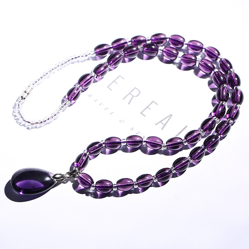 Women's Fashion Amethyst Necklace - 0 - Bijou Her -  -  - 