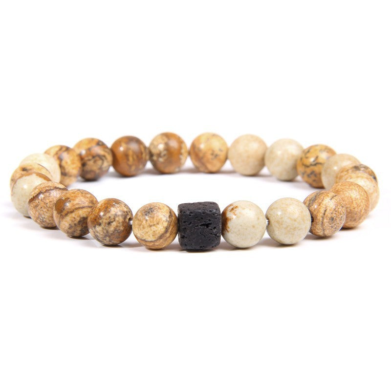 Natural Yellow Tiger Eye Bracelet For Men - 0 - Bijou Her - Color -  - 