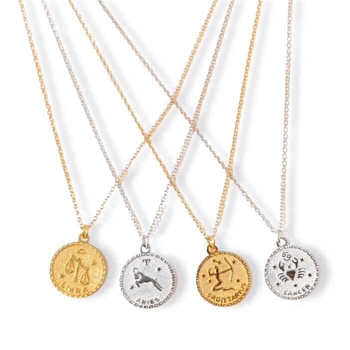 Gold Plated Zodiac Pendant - 0 - Bijou Her - Color - style - 