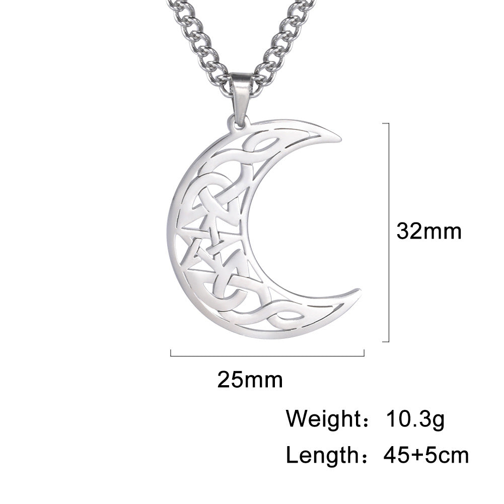 New Moon Pendant Necklace Couple - 0 - Bijou Her -  -  - 