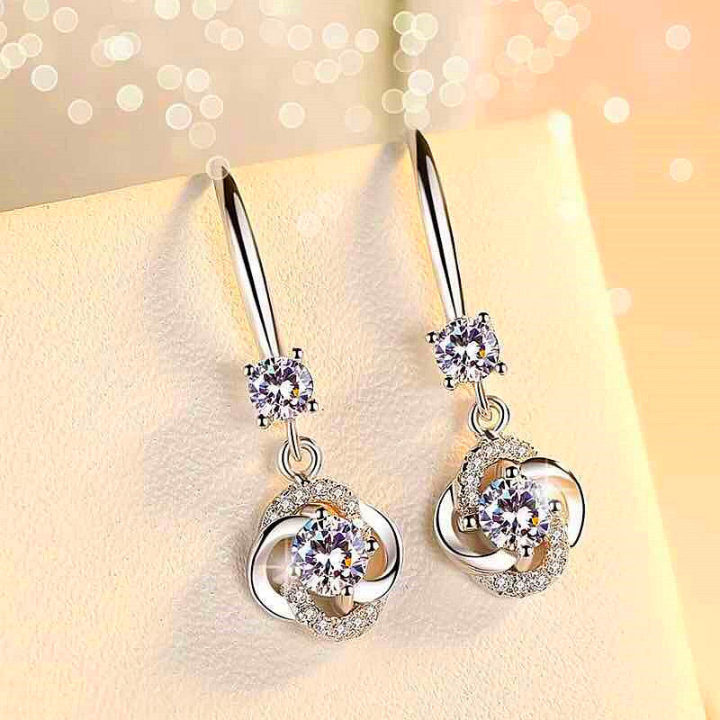 Moss Diamond Gold-plated With Diamond Earrings. - 0 - Bijou Her - Color -  - 