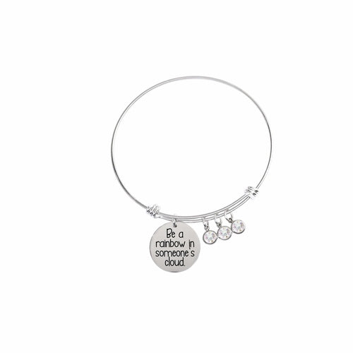 Inspirational Expandable Charm Bangles with Swarovski Crystals - Solid Stainless Steel - Made in USA - Jewelry & Watches - Bijou Her - COLOR - OPTION - 