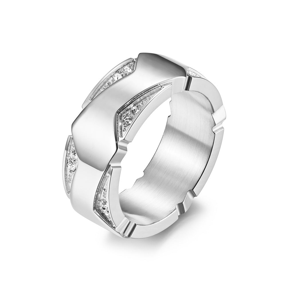 Simple Shell Pattern Men's Ring - 0 - Bijou Her -  -  - 