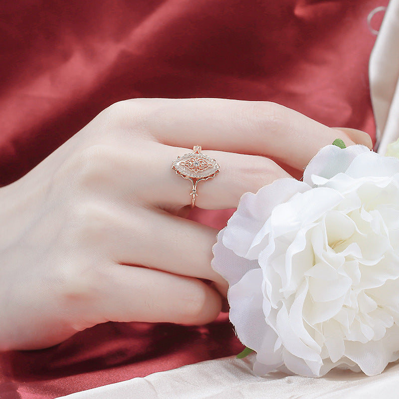 Natural White Shell Vintage Style Ring - 0 - Bijou Her -  -  - 