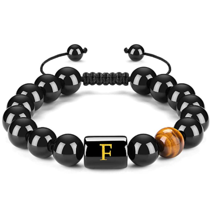 Men's Natural Black Agate Bracelet - 0 - Bijou Her - style -  - 