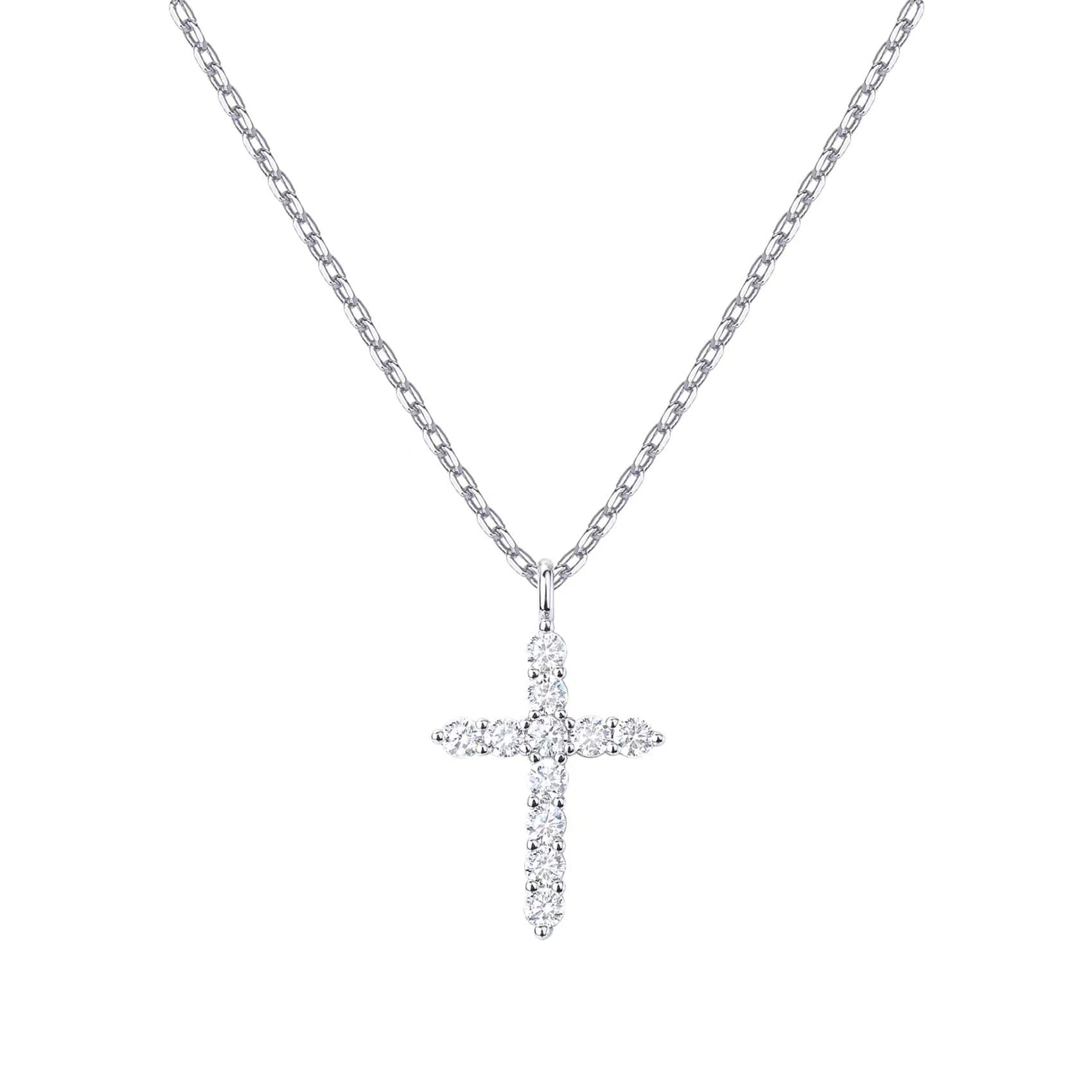 Women's Diamond Cross Necklace - 0 - Bijou Her - Color -  - 