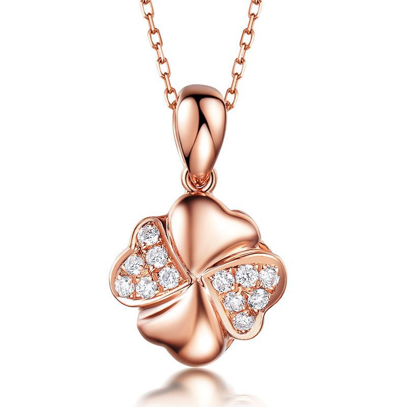 Sterling Silver Rose Gold Plated Necklace - 0 - Bijou Her - style -  - 