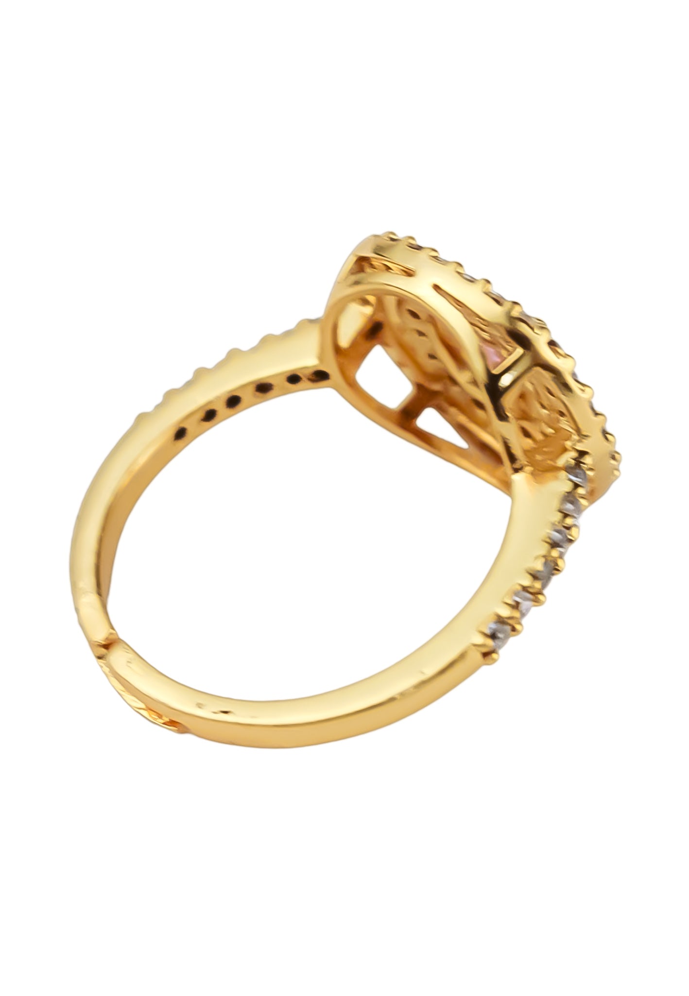 Zirconia-Embellished Golden Maldives Ring - Sustainable and Adjustable - Jewelry & Watches - Bijou Her -  -  - 