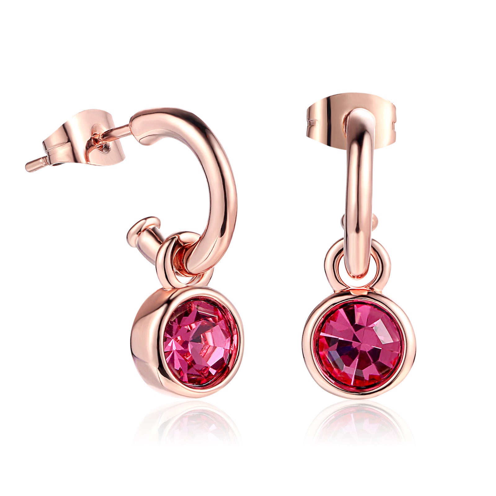 Simple Colorful Zircon Crystal Gold Plated Ear Accessories - 0 - Bijou Her - Color -  - 