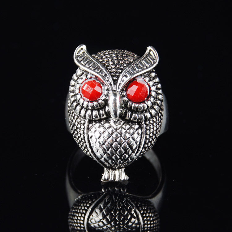 Men's And Women's Fashion Owl Animal Alloy Ring - 0 - Bijou Her -  -  - 