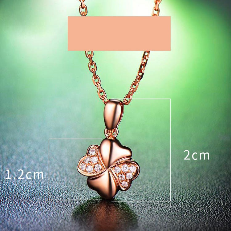 Sterling Silver Rose Gold Plated Necklace - 0 - Bijou Her -  -  - 