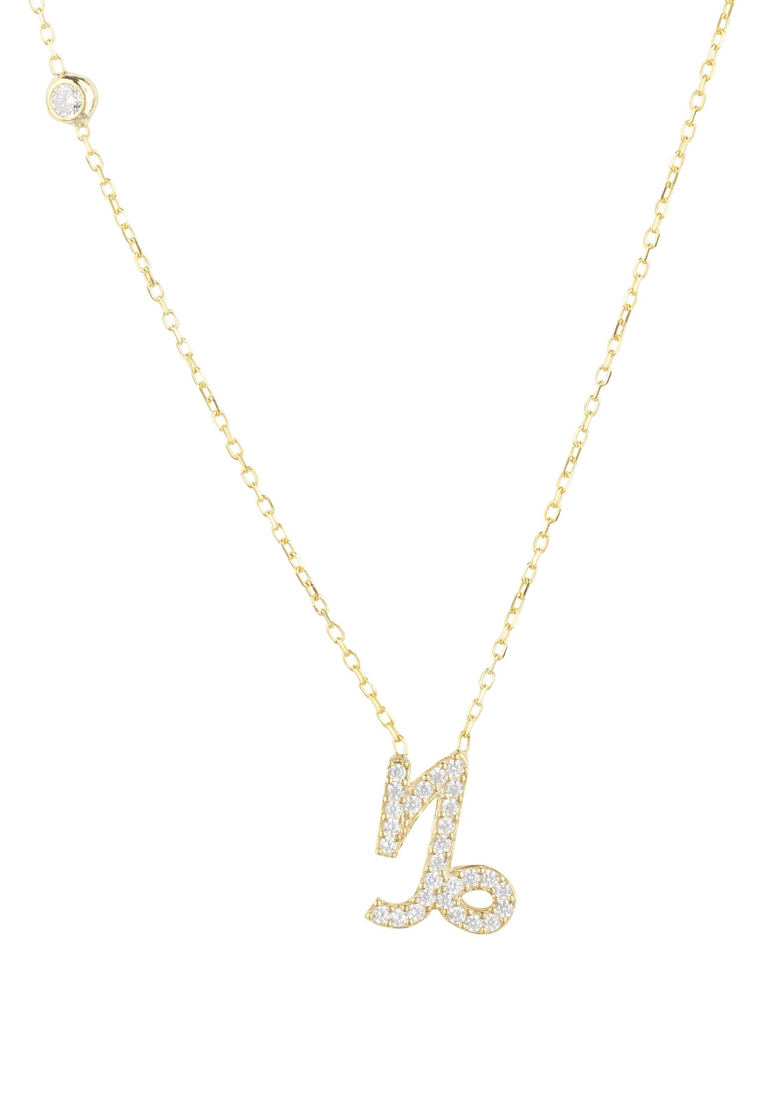 Zodiac Star Sign Pendant Necklace Gold Capricorn - Jewelry & Watches - Bijou Her -  -  - 