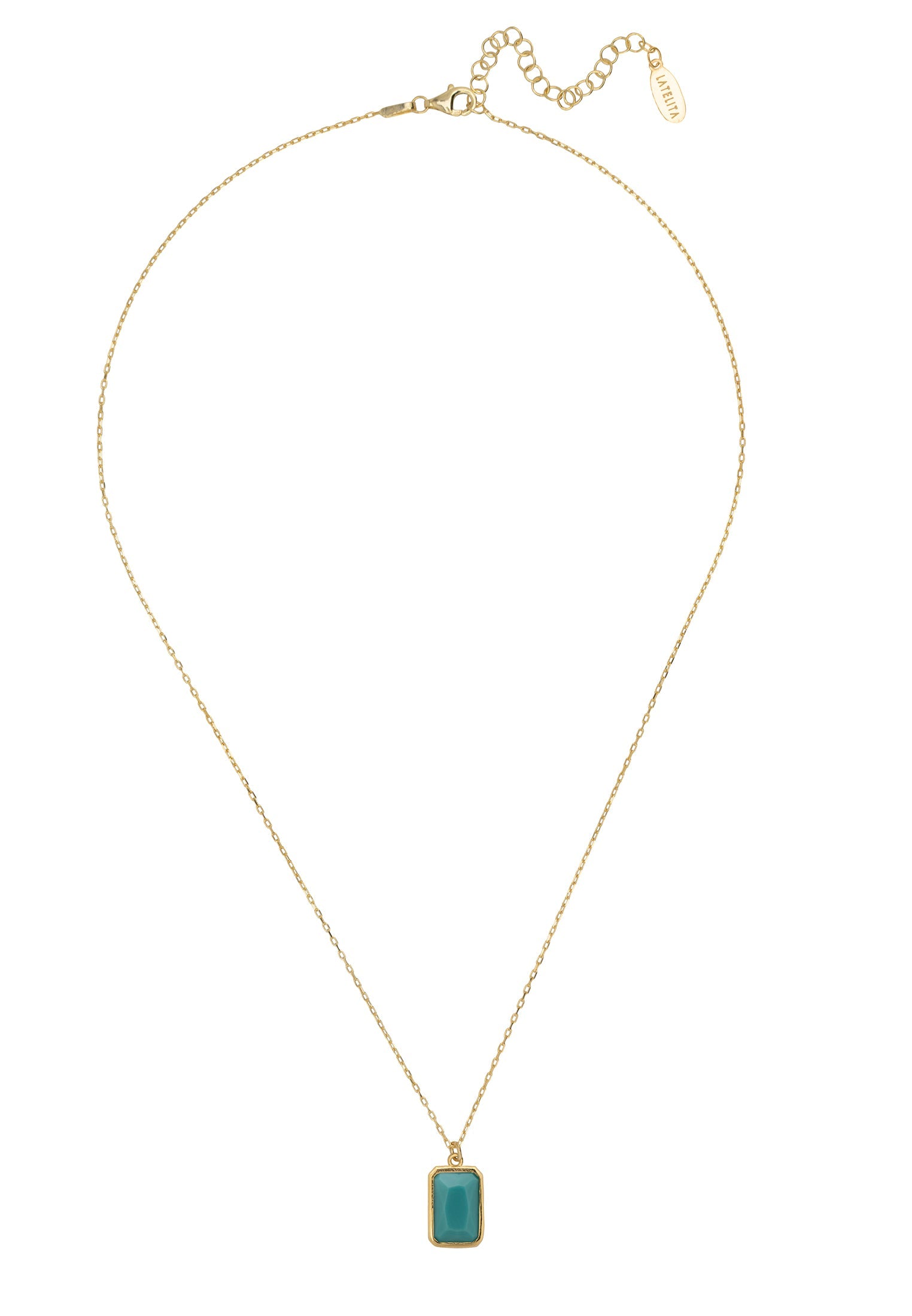 Gold Turquoise Portofino Necklace - Italian Riviera-inspired Gemstone Jewelry - Jewelry & Watches - Bijou Her -  -  - 
