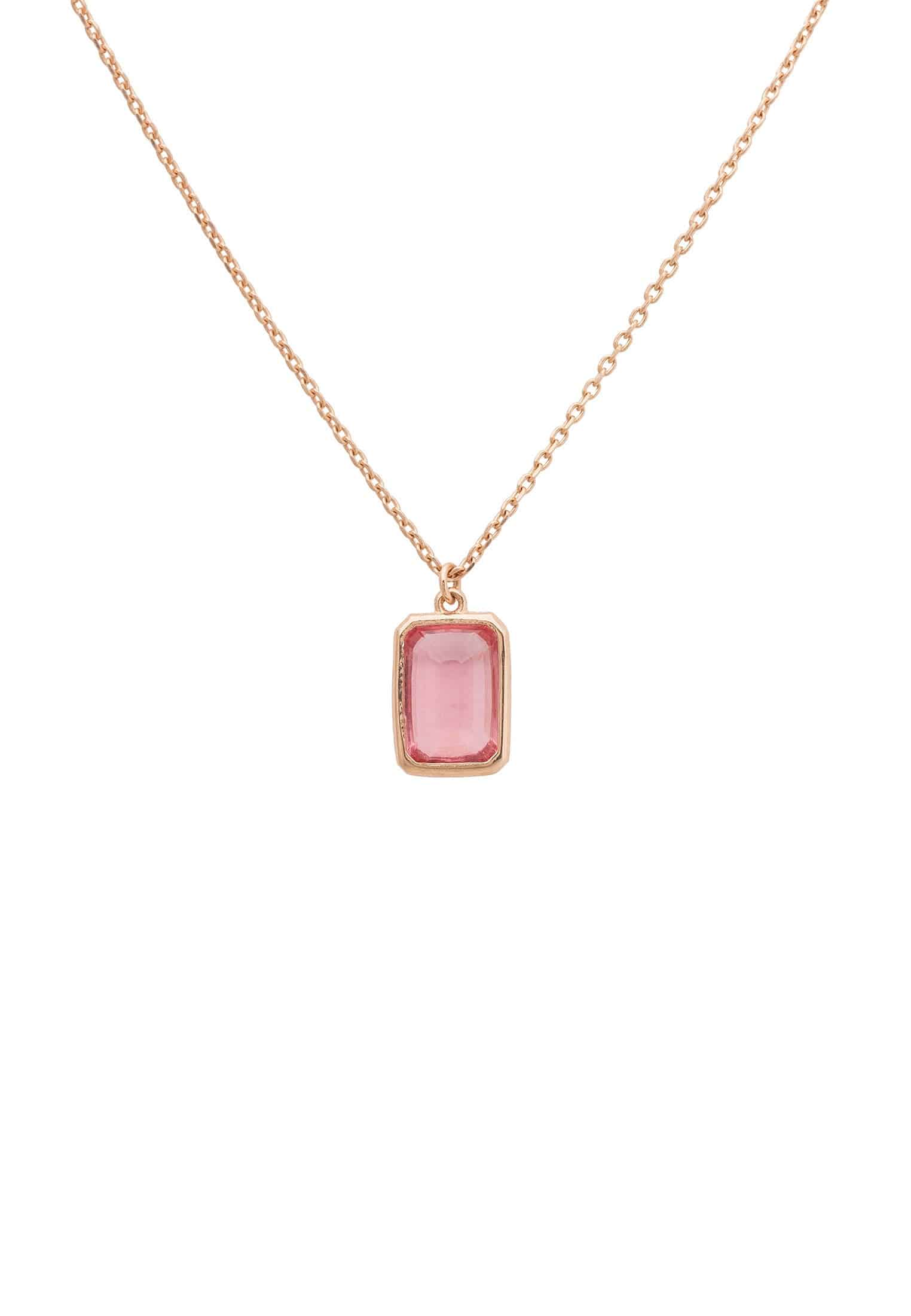 Portofino Necklace Rosegold Pink Tourmaline - Jewelry & Watches - Bijou Her -  -  - 