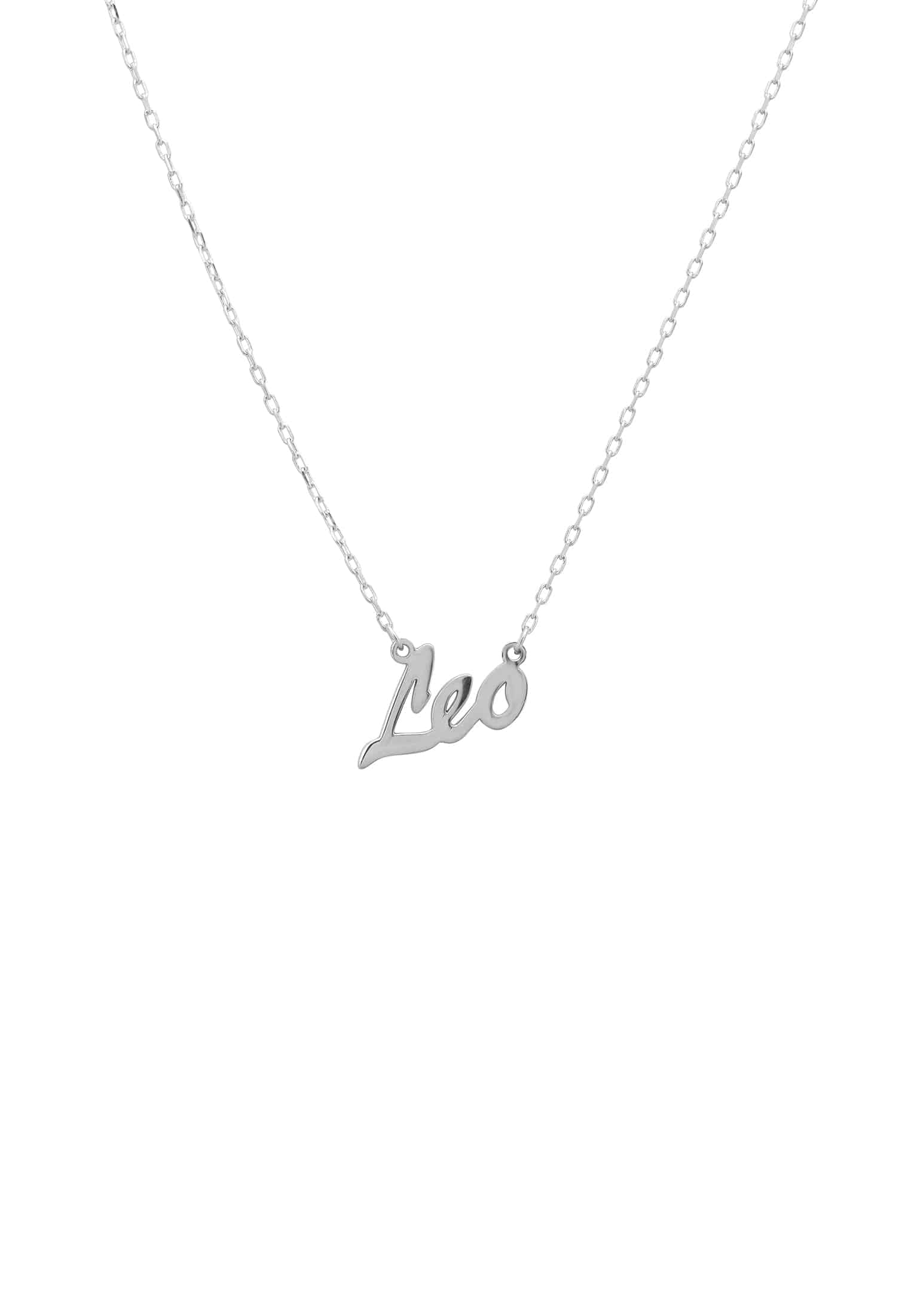 Leo Zodiac Name Necklace in Sterling Silver - Personalized Birthday Gift Idea - Jewelry & Watches - Bijou Her -  -  - 