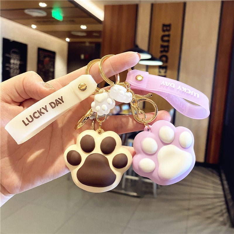 Women's Fashion Creative Cat Paw Keychain - 0 - Bijou Her -  -  - 