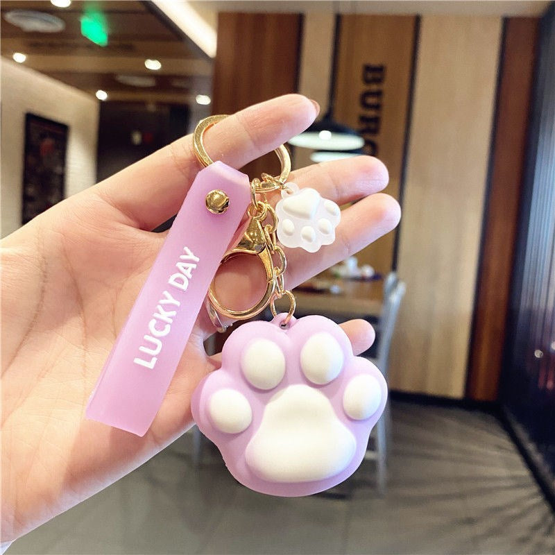 Women's Fashion Creative Cat Paw Keychain - 0 - Bijou Her - Color -  - 