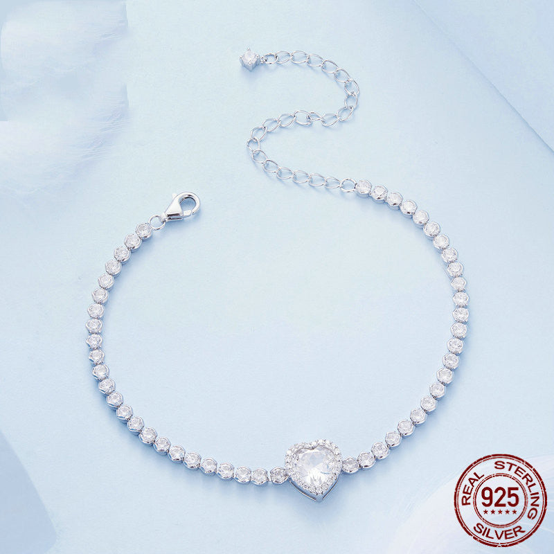 New Sparkling Love Zirconia Bracelet - 0 - Bijou Her -  -  - 