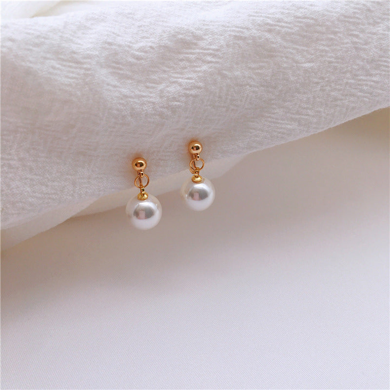 Retro Simple Temperament Small Fragrant Style Pearl Earrings - 0 - Bijou Her -  -  - 