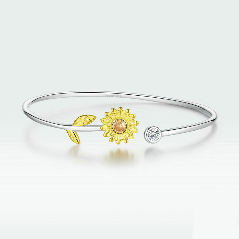 Sterling Silver Fashion Daisy Bracelet Female - 0 - Bijou Her - Color -  - 