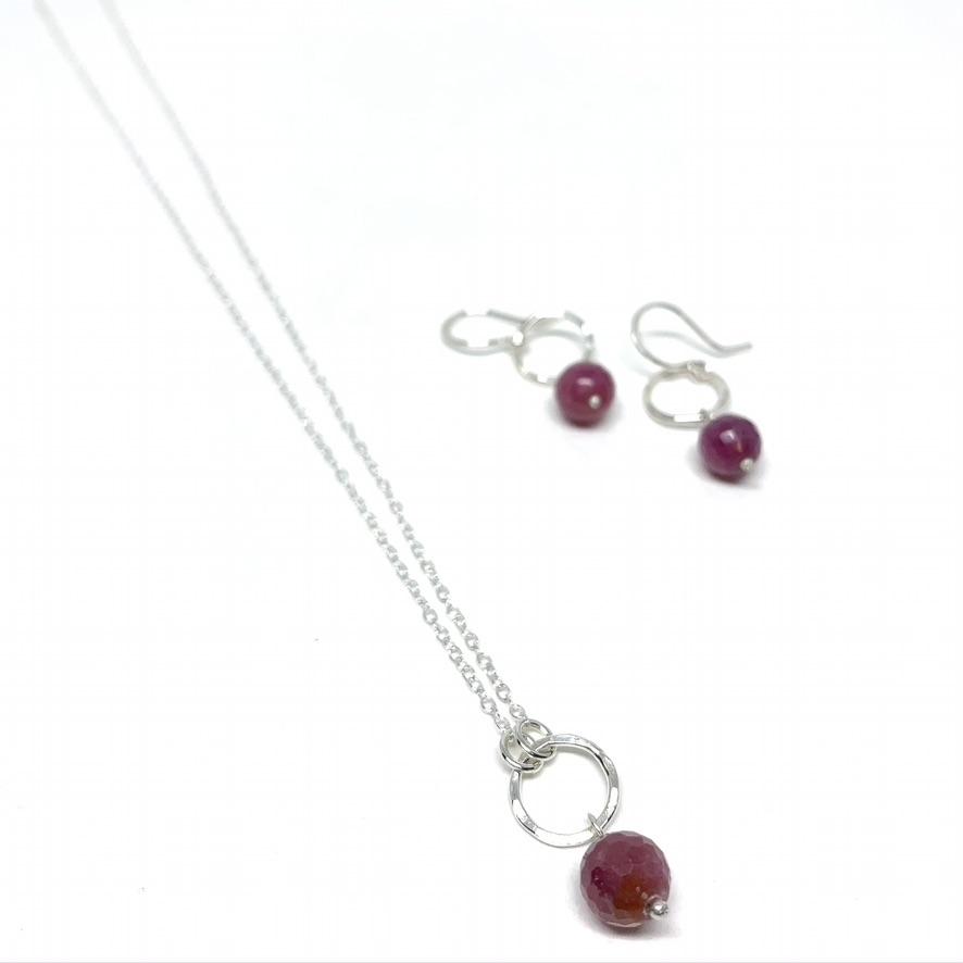 Natural Ruby Gemstone Drop Earrings - Handmade Jewelry for Women - Jewelry & Watches - Bijou Her -  -  - 