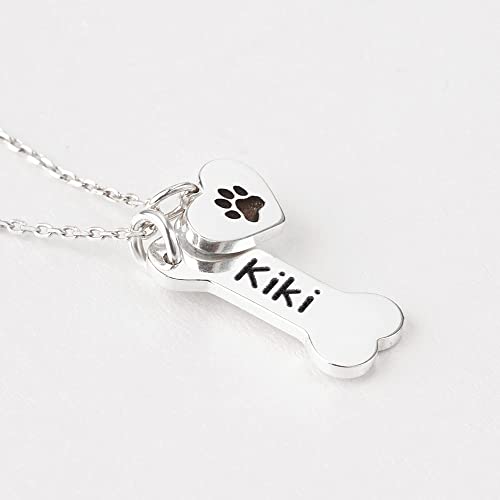 Personalized Dog Bone and PawPrint Necklace - 925 Sterling Silver with 18K Gold Plating

Keywords: personalized jewelry, dog mom gift, pet lover gift, pet memorial gift, 925 sterling silver, 18K gold plating, bone charm necklace - Necklaces - Bijou Her -  -  - 