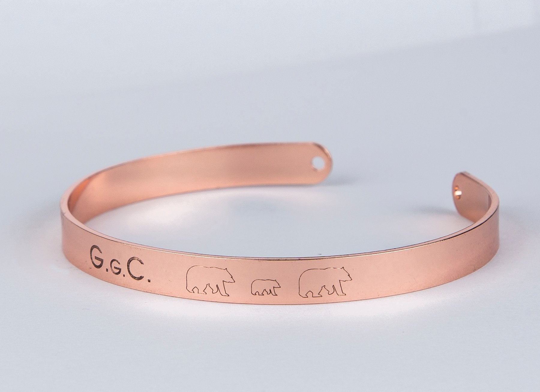 Personalized Mama Bear Engraved Bracelet - Copper with Gold, Rose Gold or Silver Plating - Adjustable and Delicate - Mother's Day Gift Idea - Jewelry & Watches - Bijou Her -  -  - 