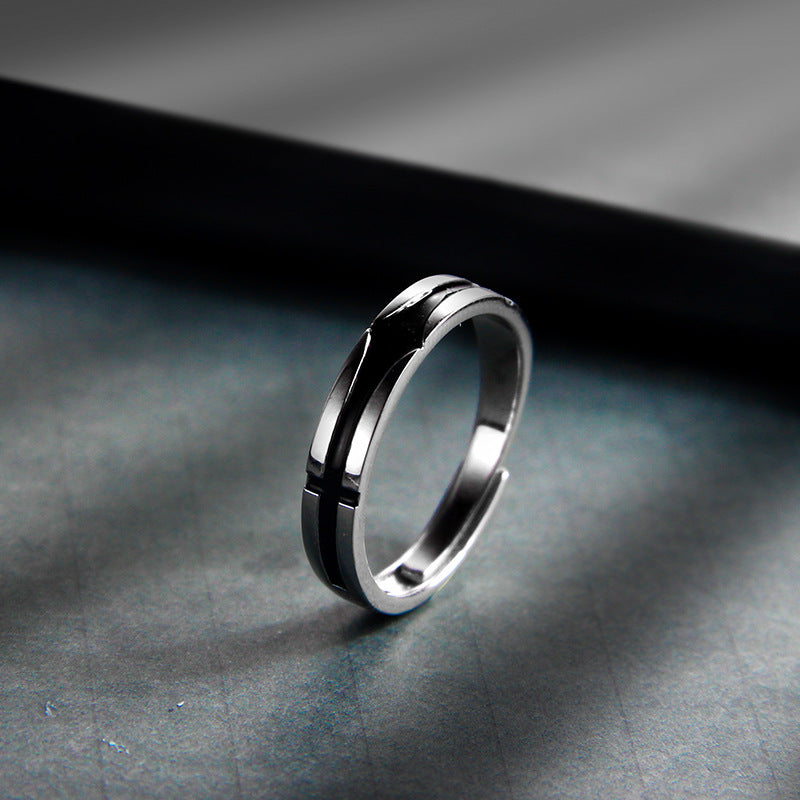 S925 Sterling Silver Pair Of Rings For Women And Men - 0 - Bijou Her - style - Size - 