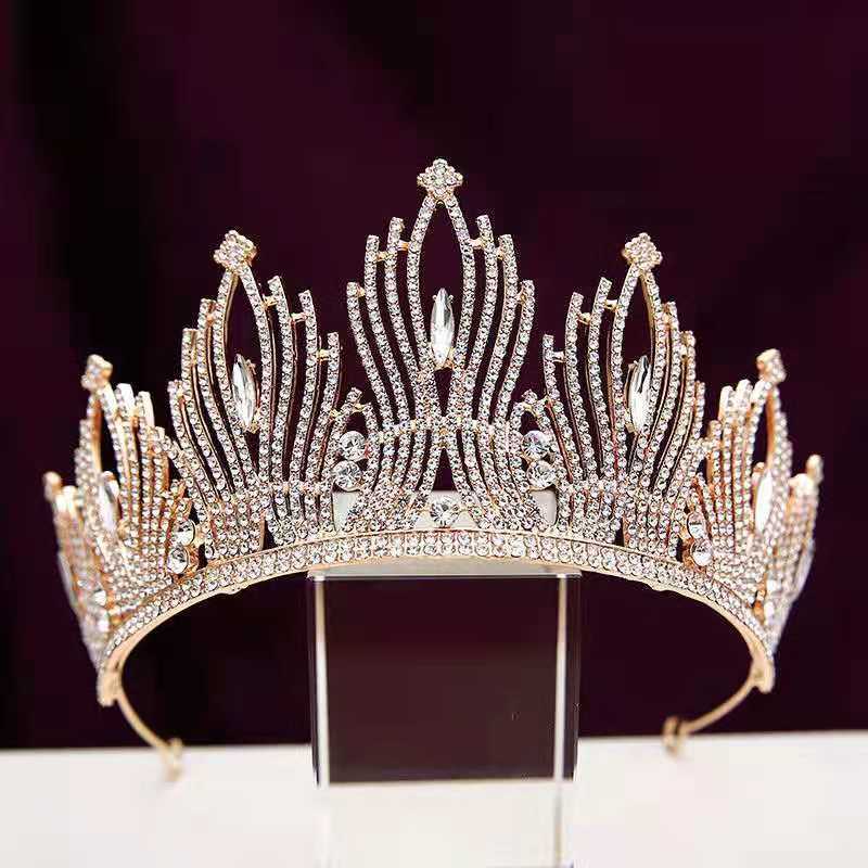 Shiny Bride Tiaras Crowns Crystal Wedding Hair Accessories - 0 - Bijou Her - Color -  - 