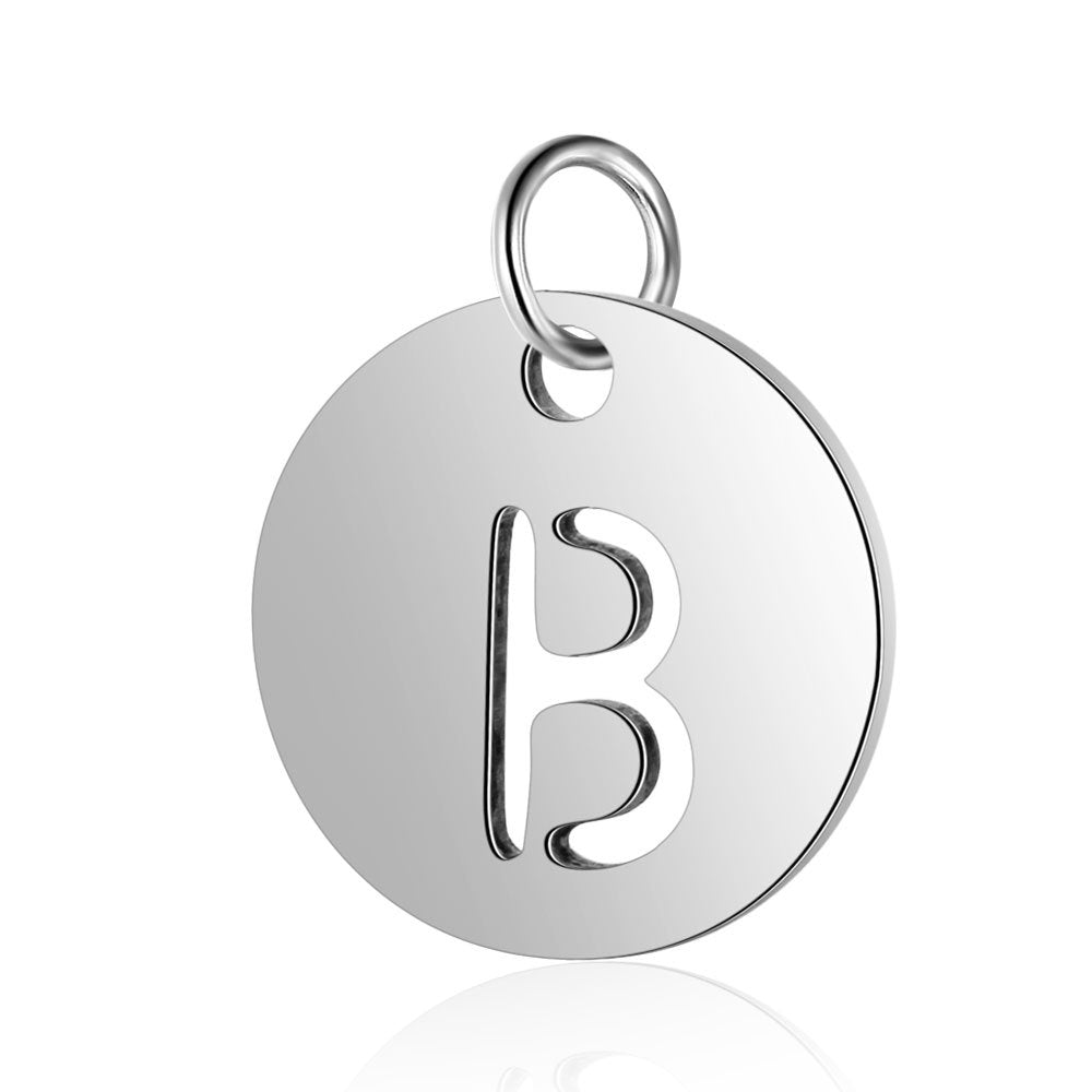 Titanium Steel Hollow Letter Pendant - 0 - Bijou Her - style -  - 